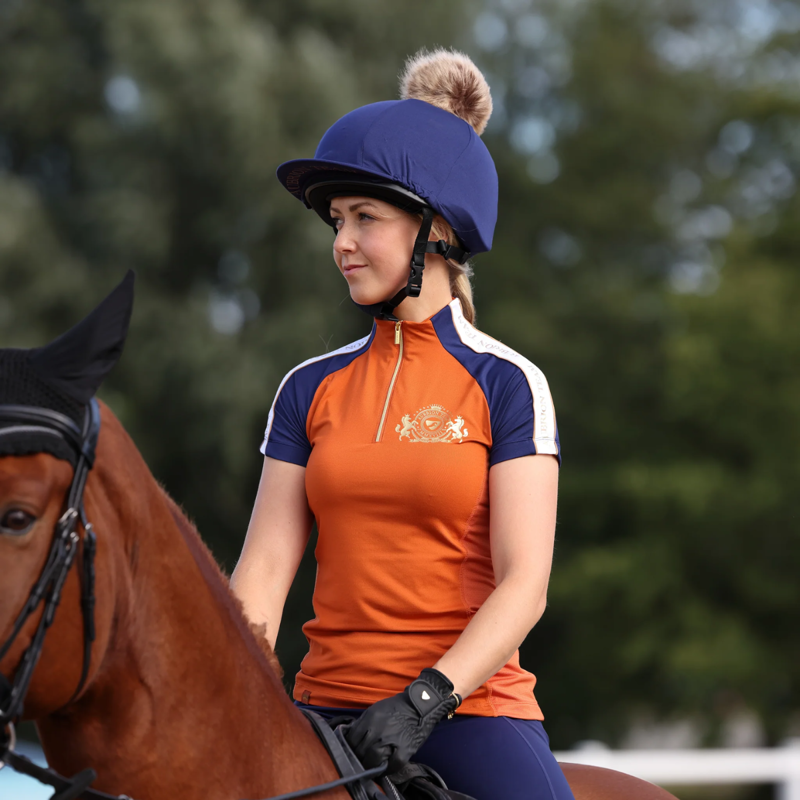 Shires Aubrion Ladies Team Short Sleeve Base Layer - Rust-6