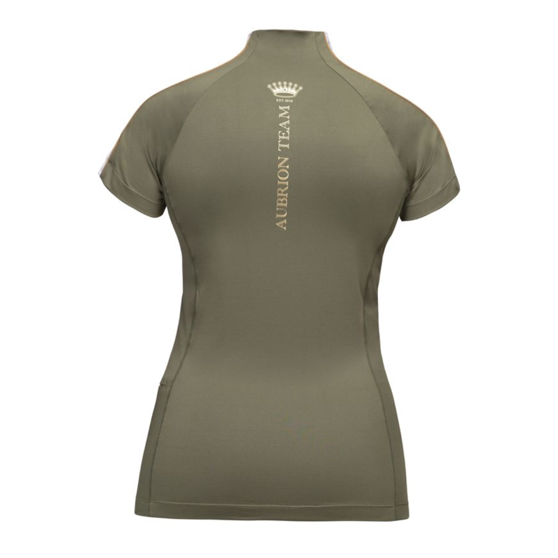 Aubrion Ladies Team Short Sleeve Base Layer - Moss-1