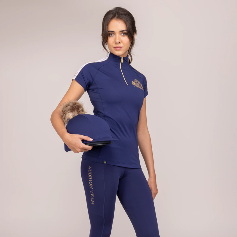 Aubrion Ladies Team Short Sleeve Base Layer - Midnight-2