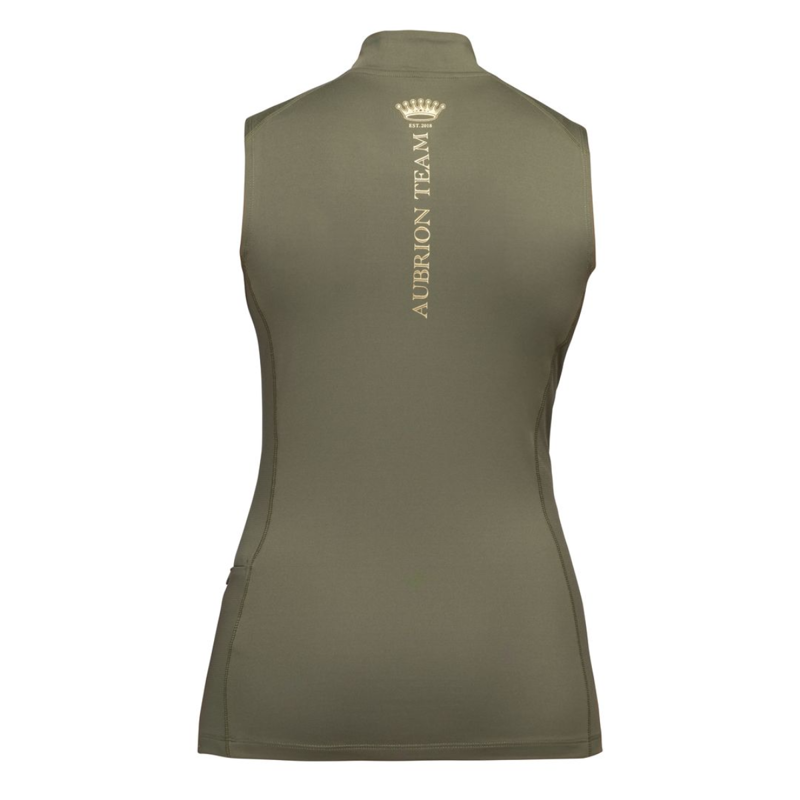 Shires Aubrion Ladies Team Sleeveless Base Layer - Moss-1