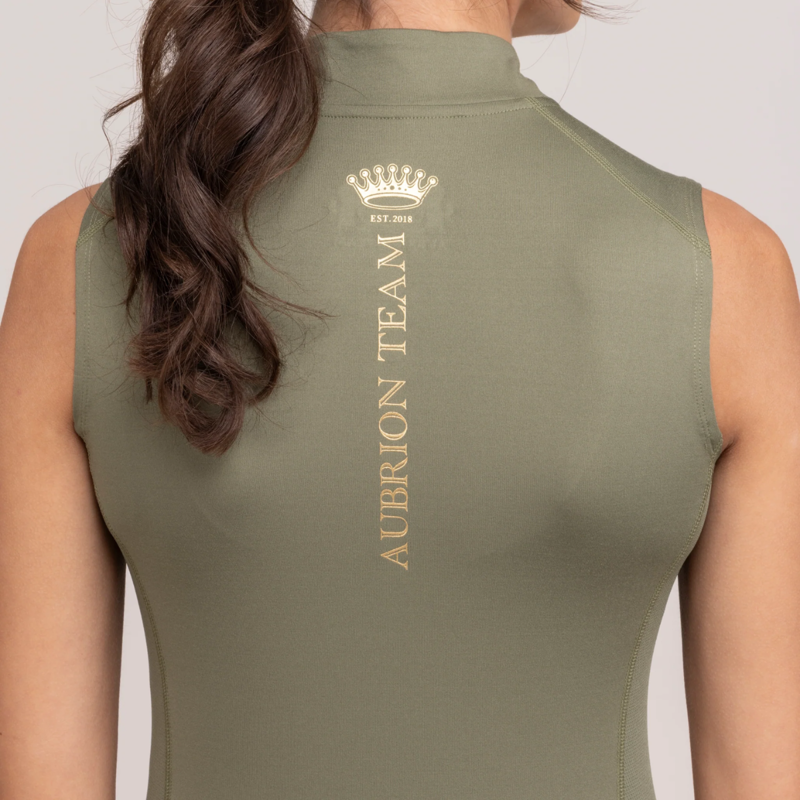 Shires Aubrion Ladies Team Sleeveless Base Layer - Moss-3