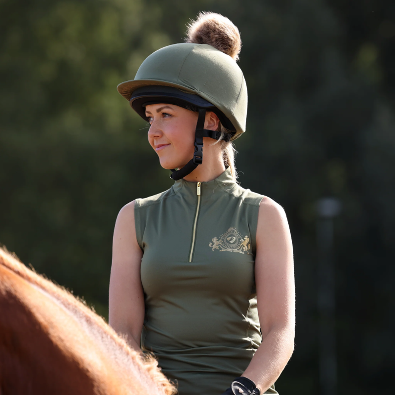 Shires Aubrion Ladies Team Sleeveless Base Layer - Moss-4