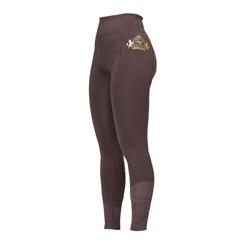 Shires Aubrion Ladies Team Riding Tights - Umber-2