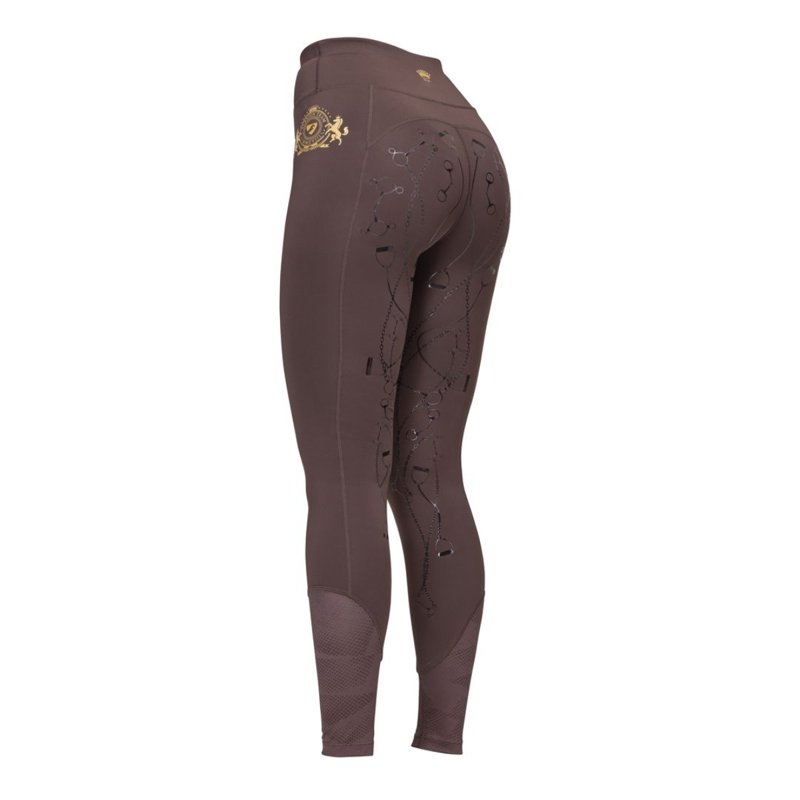 Shires Aubrion Ladies Team Riding Tights - Umber-3