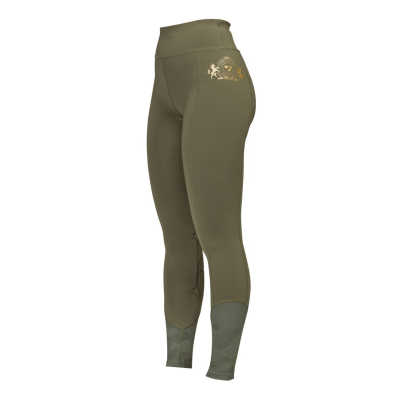 Aubrion Ladies Team Riding Tights - Moss-2