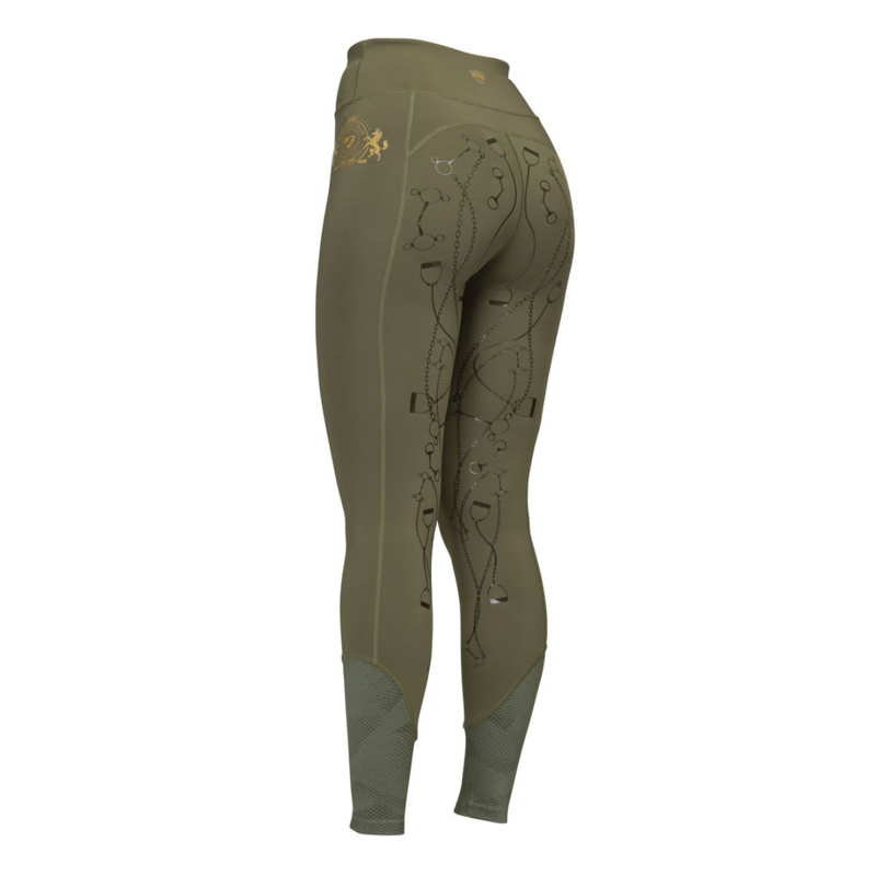 Aubrion Ladies Team Riding Tights - Moss-3