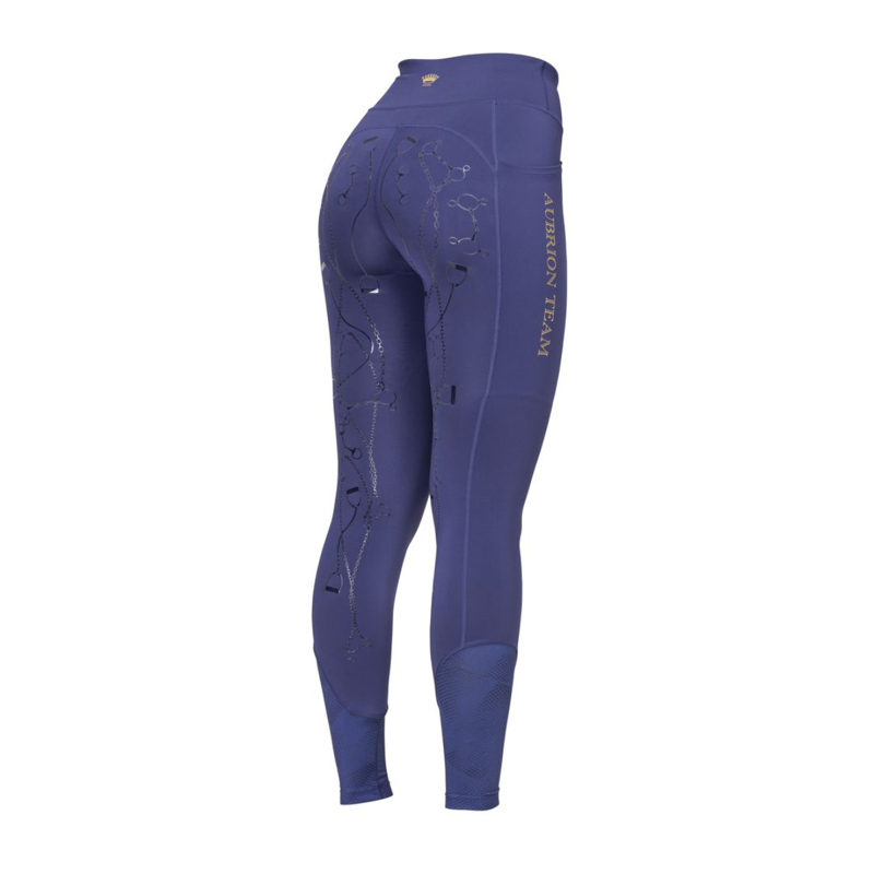 Aubrion Ladies Team Riding Tights - Midnight-4