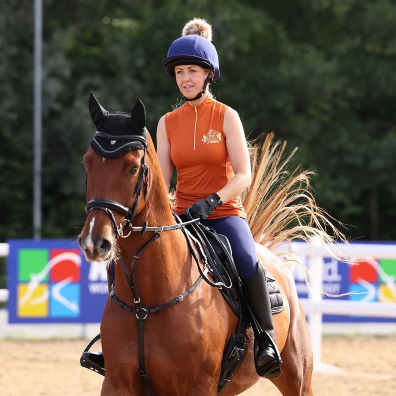 Shires Aubrion Ladies Team Sleeveless Base Layer - Rust-5