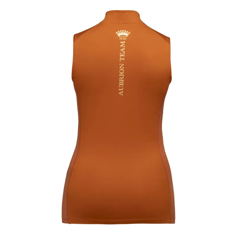 Shires Aubrion Ladies Team Sleeveless Base Layer - Rust-1