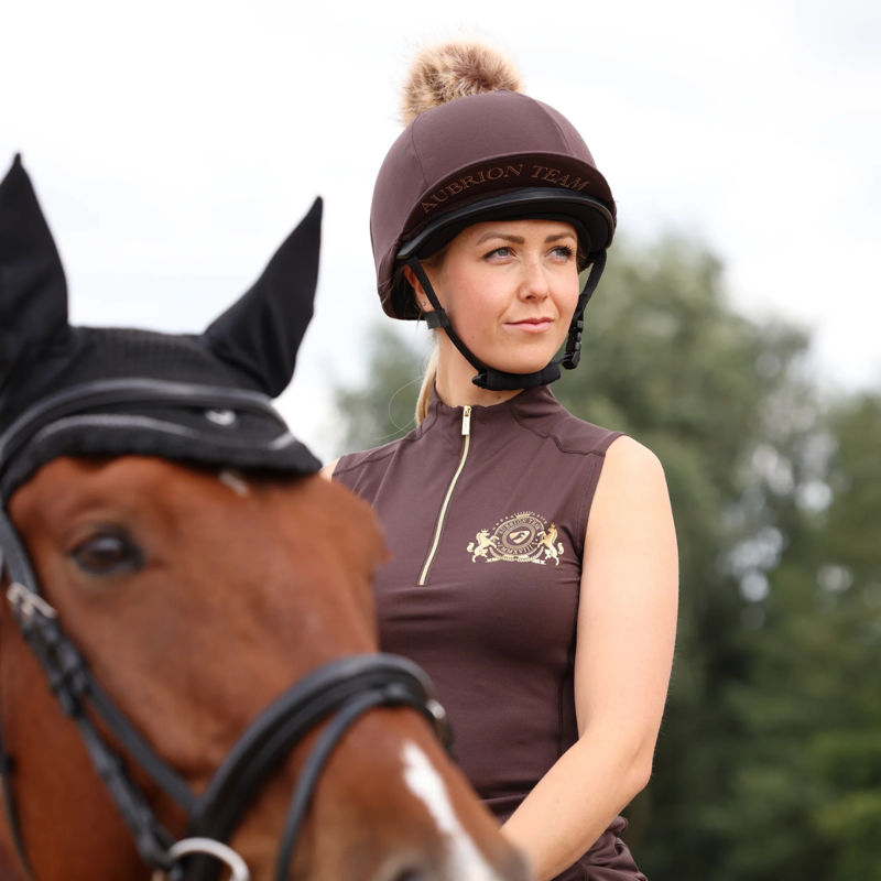 Shires Aubrion Ladies Team Sleeveless Base Layer - Umber-4