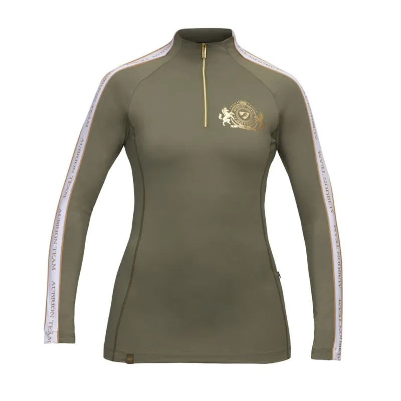 Shires Aubrion Ladies Team Long Sleeve Base Layer - Moss