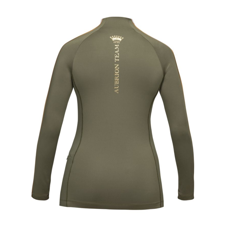 Shires Aubrion Ladies Team Long Sleeve Base Layer - Moss-1