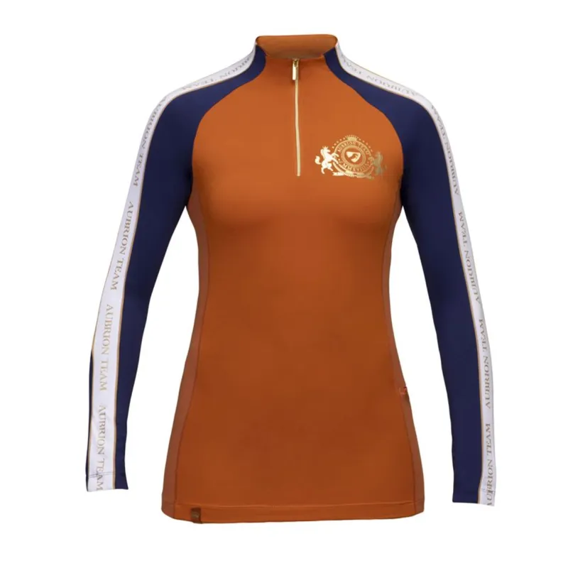 Shires Aubrion Ladies Team Long Sleeve Base Layer - Rust