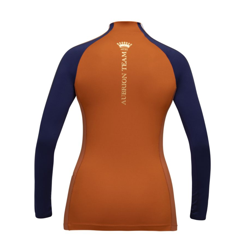 Shires Aubrion Ladies Team Long Sleeve Base Layer - Rust-1