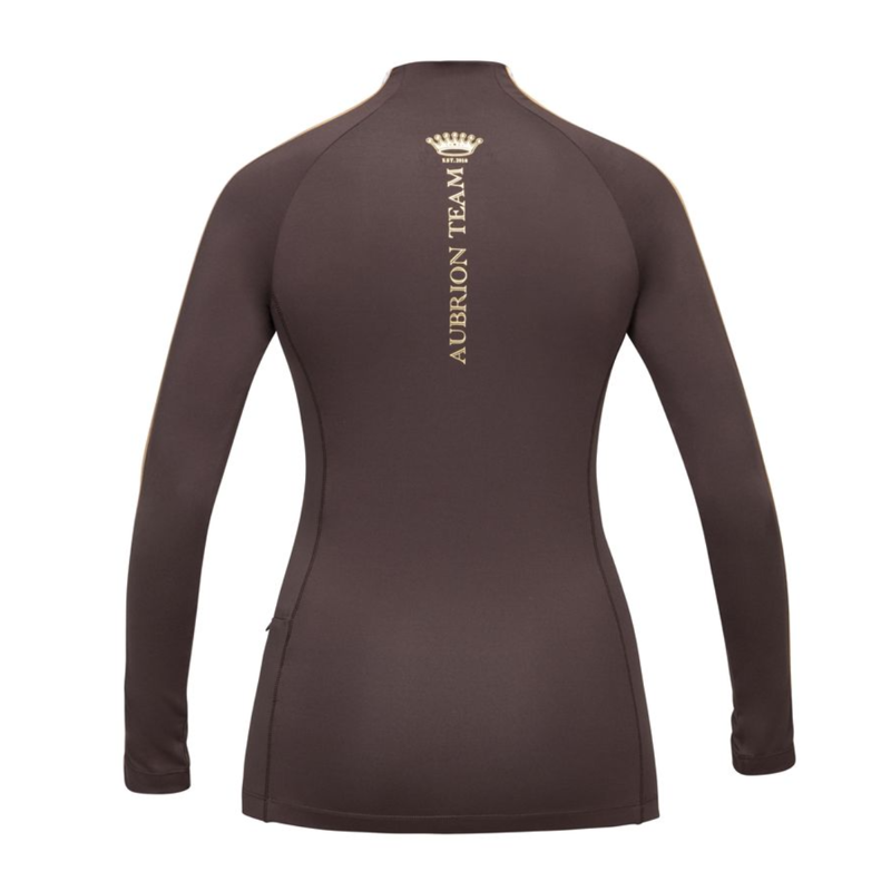 Aubrion Ladies Team Long Sleeve Base Layer - Umber-1