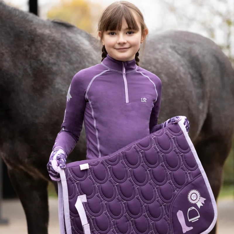 Giddy Up Gymkhana Saddle Pad by Little Rider - Purple/Lilac-1