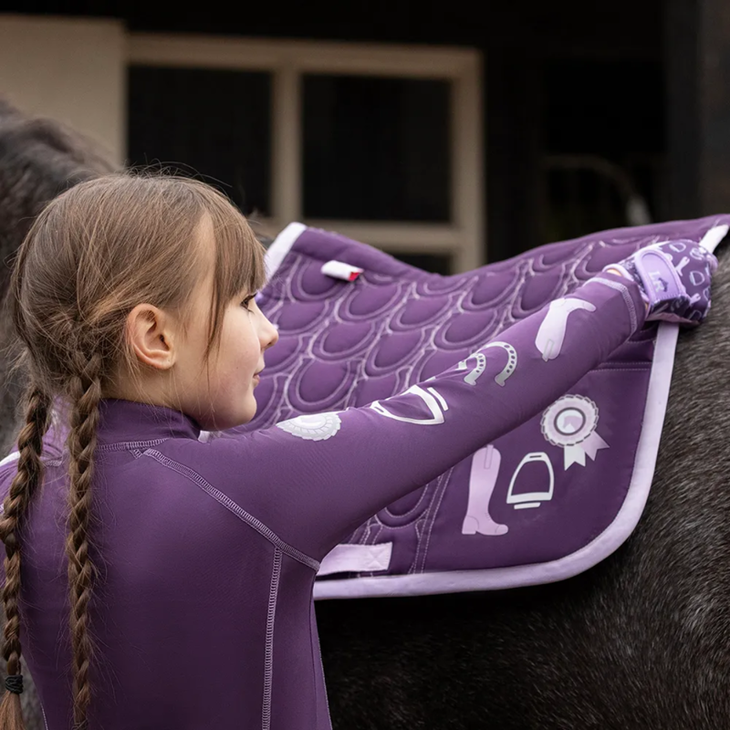 Giddy Up Gymkhana Saddle Pad by Little Rider - Purple/Lilac-2