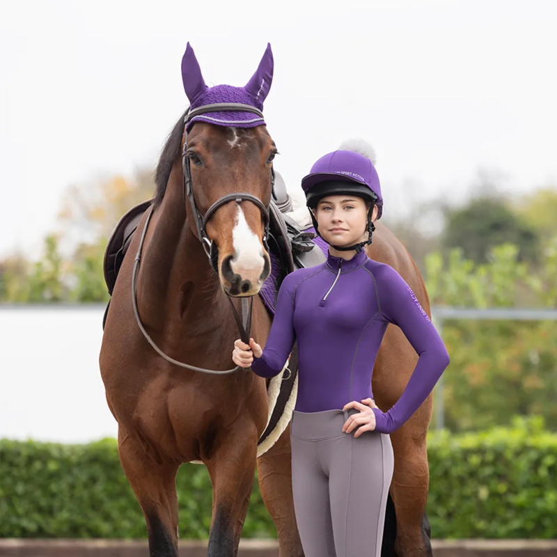 Hy Sport Active Young Rider Base Layer - Royal Violet-2