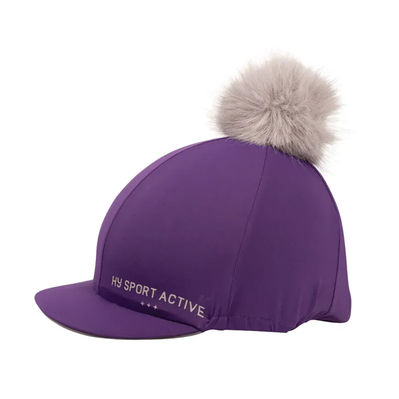 Hy Sport Active Hat Silk with Interchangeable Pom Pom - Royal Violet