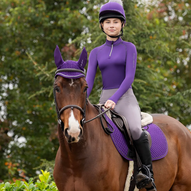 Hy Sport Active Close Contact Saddle Pad - Royal Violet-1