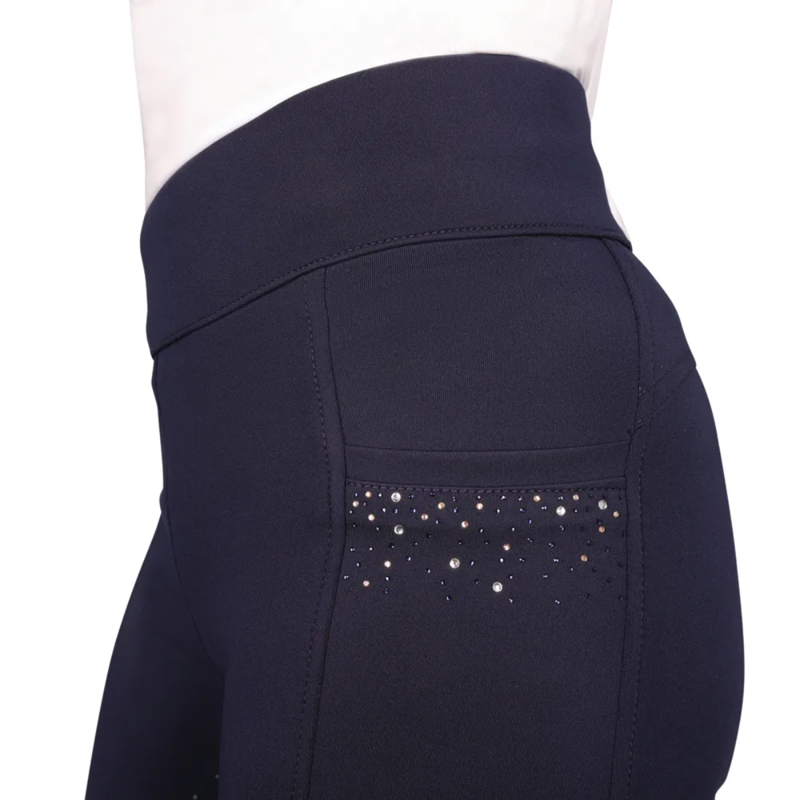Hy Equestrian Roka Regal Riding Tights - Navy-2