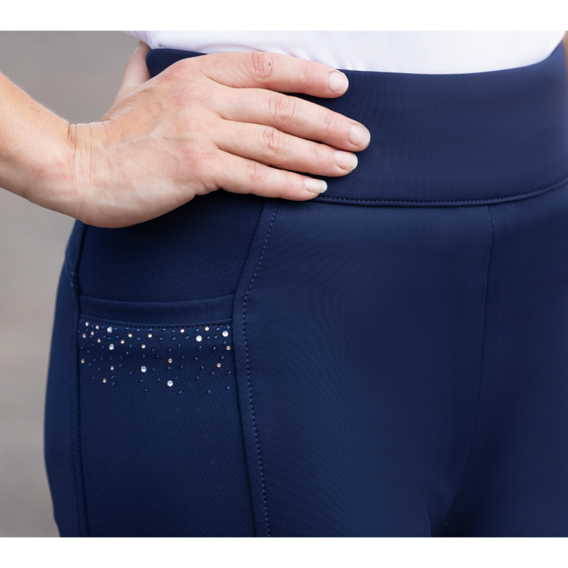 Hy Equestrian Roka Regal Riding Tights - Navy-5