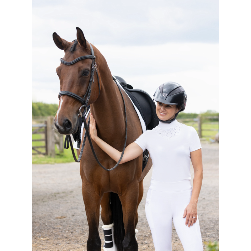 Hy Equestrian Roka Regal Riding Tights - White-4