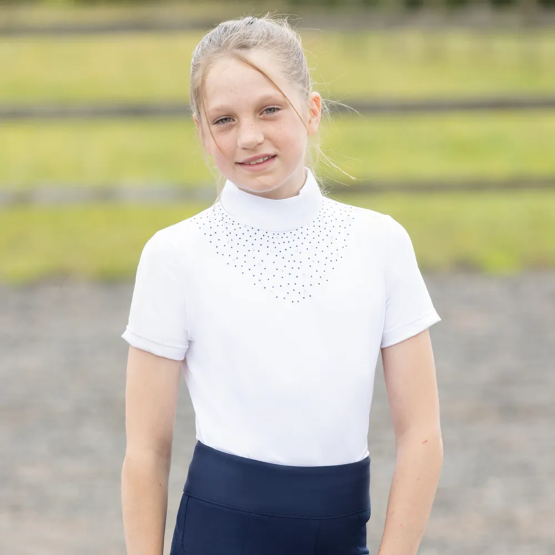 Hy Equestrian Children's Roka Regal Show Shirt - White-1