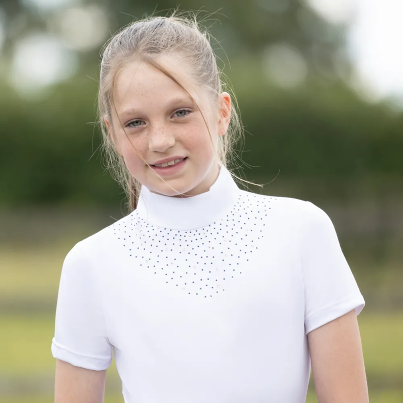 Hy Equestrian Children's Roka Regal Show Shirt - White-2