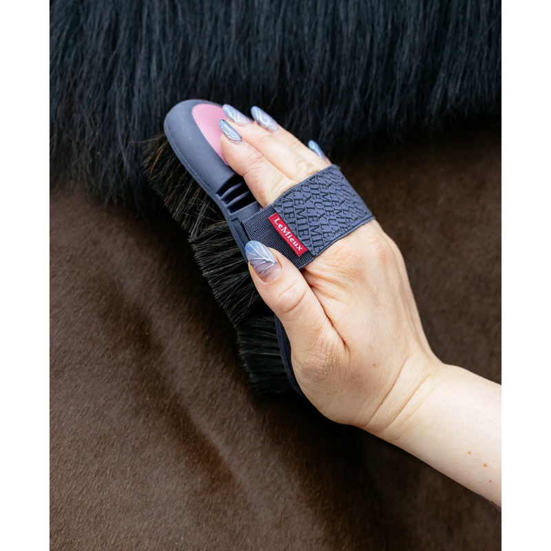 LeMieux Flexi Horse Hair Body Brush - Peony-1