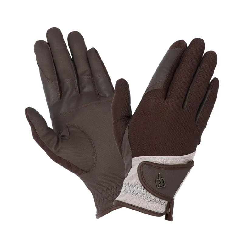 LeMieux Pro Mesh Gloves - Brown/Almond