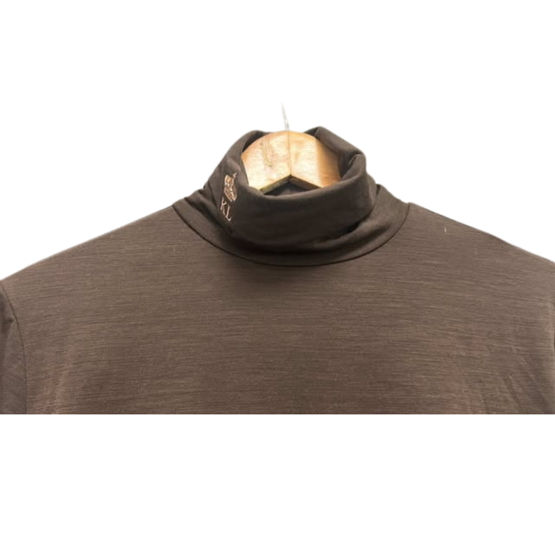 Kingsland Ladies Turtleneck Top - Brown Melange-2