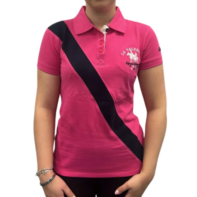La Valencio Ladies Fegan Polo - Raspberry