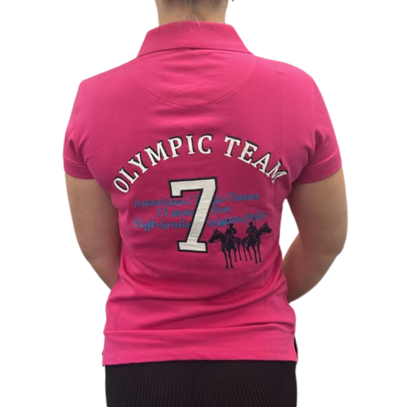 La Valencio Ladies Fegan Polo - Raspberry-1