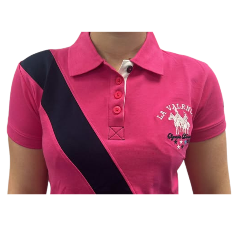 La Valencio Ladies Fegan Polo - Raspberry-2