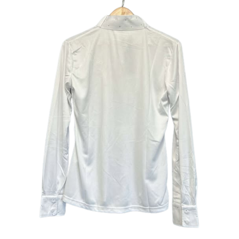 Imperial Riding Snowfall Ladies Long Sleeved Competition Shirt - White-1