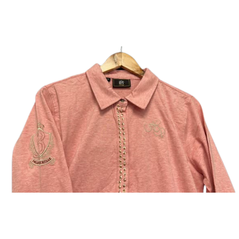 HV Polo Ladies Megan Shirt - Blush Melange-2