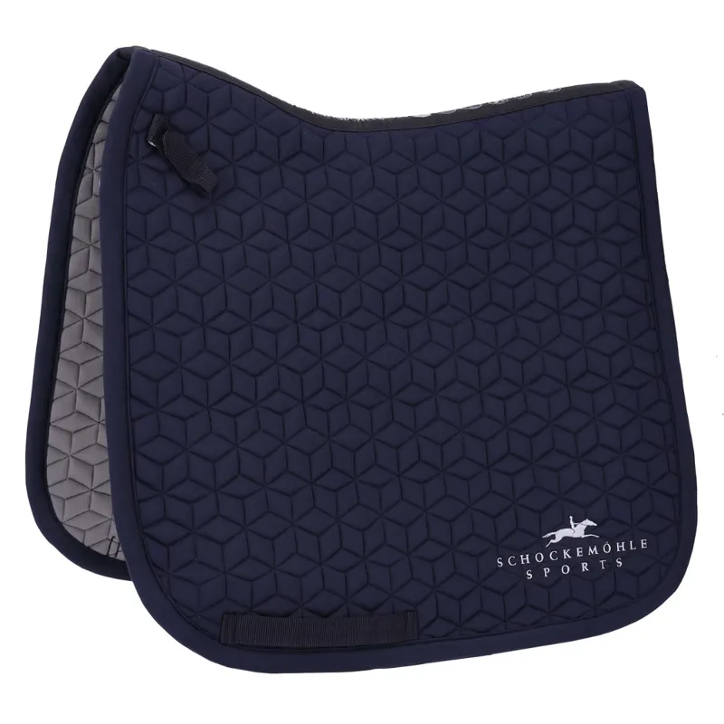 Schockemohle SPThalia D Style Saddlepad - Dark Navy Logo - Full