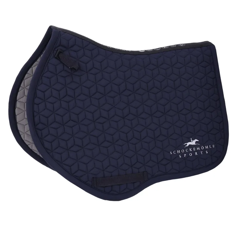 Schockemohle SPThalia S Style Saddlepad - Dark Navy Logo - Full
