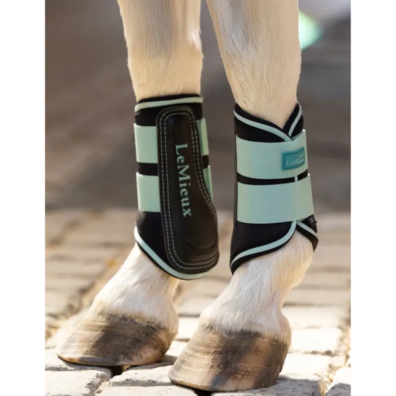 LeMieux Mini Brushing Boots - Aqua-2