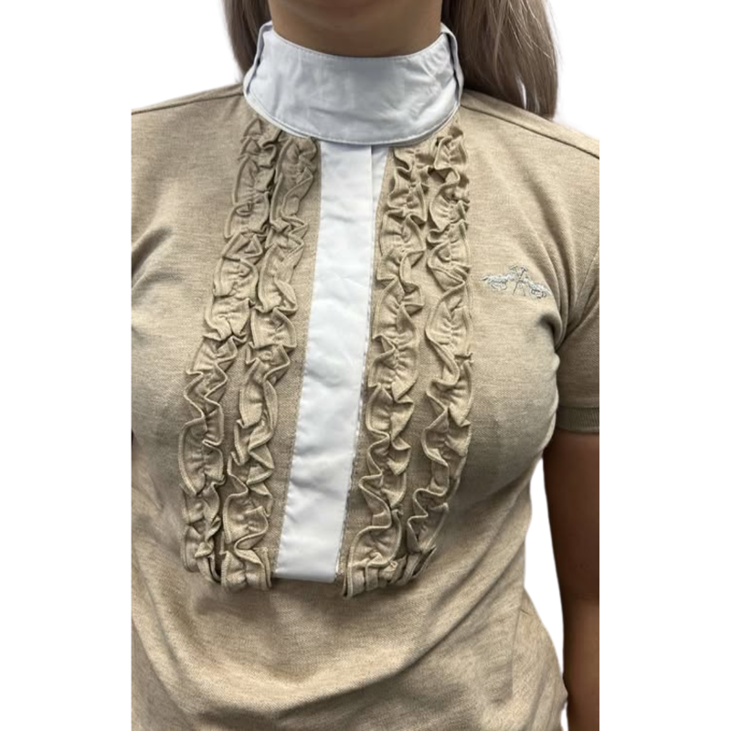 HV Polo Ladies Varela Dressage Shirt - Sand Melange-1