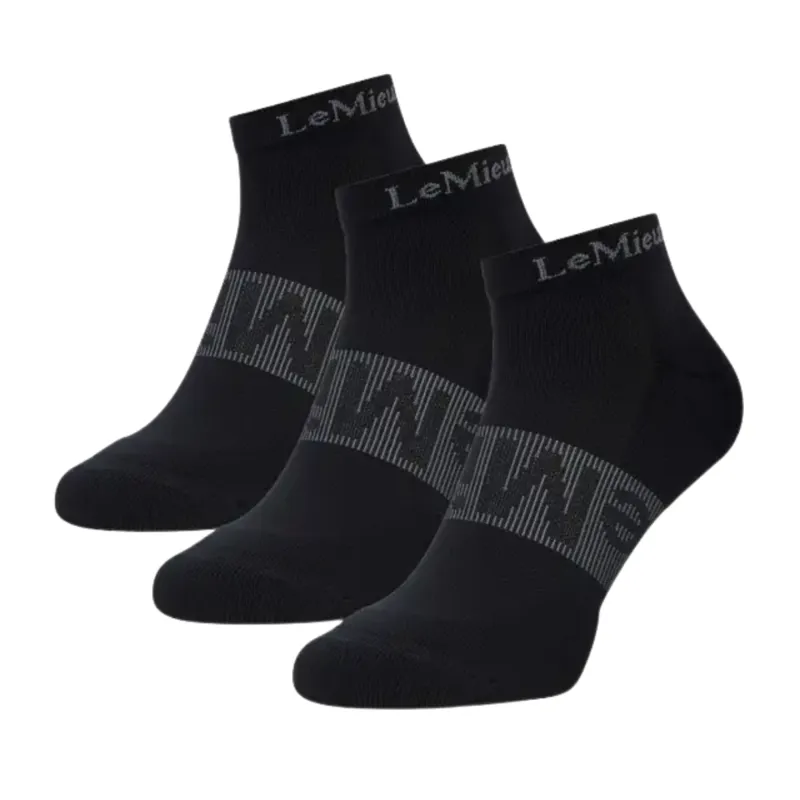 LeMieux Trainer Socks 3 Pack - Black