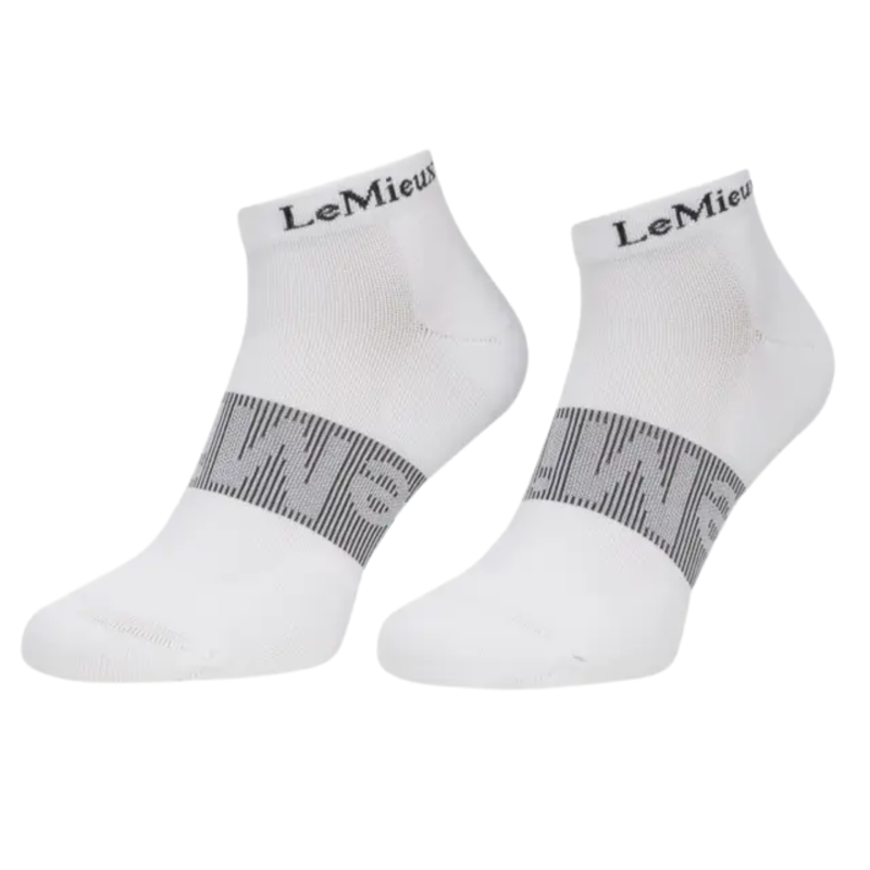 LeMieux Trainer Socks 3 Pack - White-1