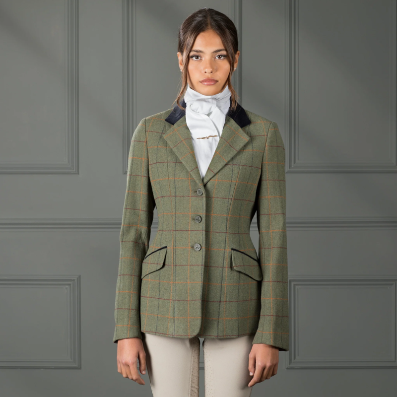 Aubrion Ladies Saratoga Jacket - Red/Yellow/Blue Check-2