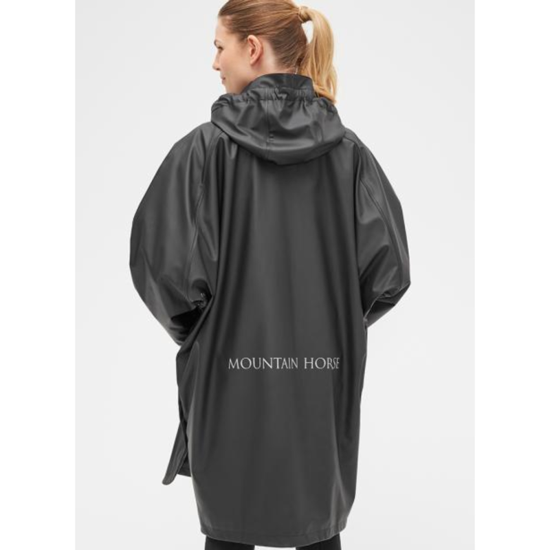 Mountain Horse Drizzle Rain Poncho - Black-3