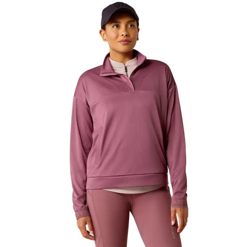 Ariat Women's Breathe 1/2 Zip Sweatshirt - Tulipwood