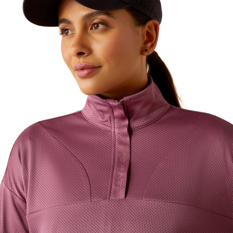 Ariat Women's Breathe 1/2 Zip Sweatshirt - Tulipwood-2