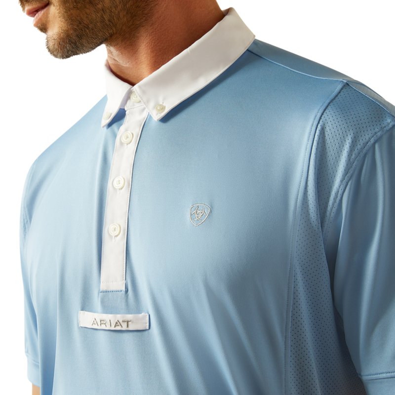 Ariat Men's Short Sleeve Tek Show Shirt - Blissful Blue-2