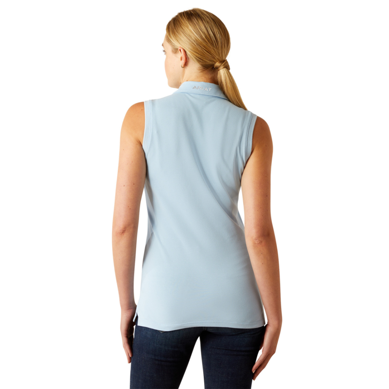 Ariat Women's Prix 3.0 Sleeveless Polo - Blue Bell-1