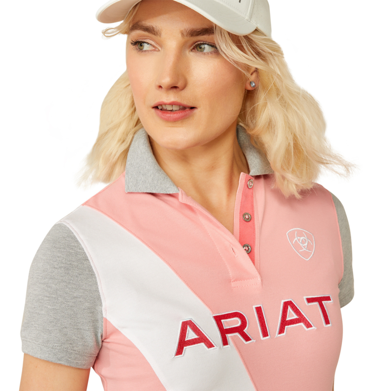 Ariat Women's Taryn Polo - Flamingo Pink-2